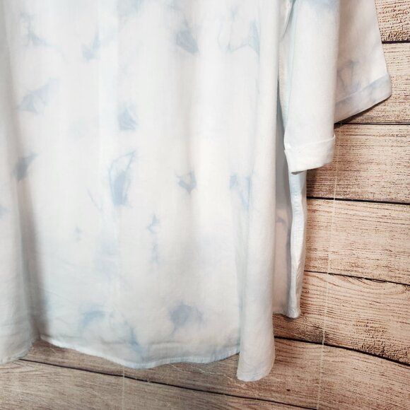 New With Tags Laurie Felt TENCEL Button-Front Shirt Tie Dyed Plus Size 3X - Picture 14 of 16